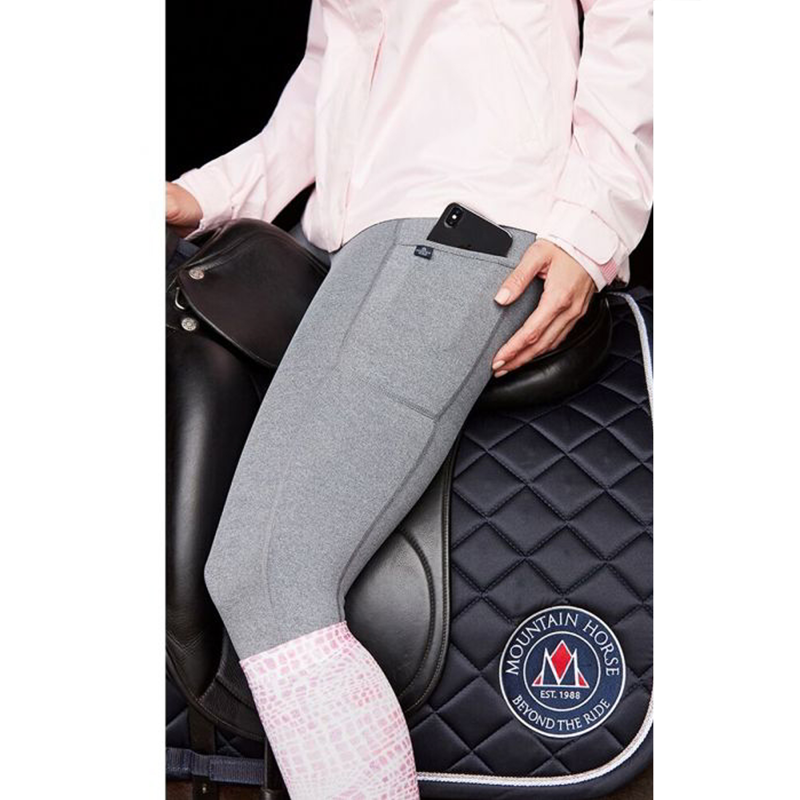 Mountain Horse Flora Tech Tights Grip Technology - Grey Melange-2